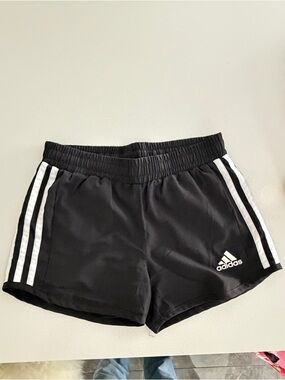 adidas Black Shorts with White Stripes